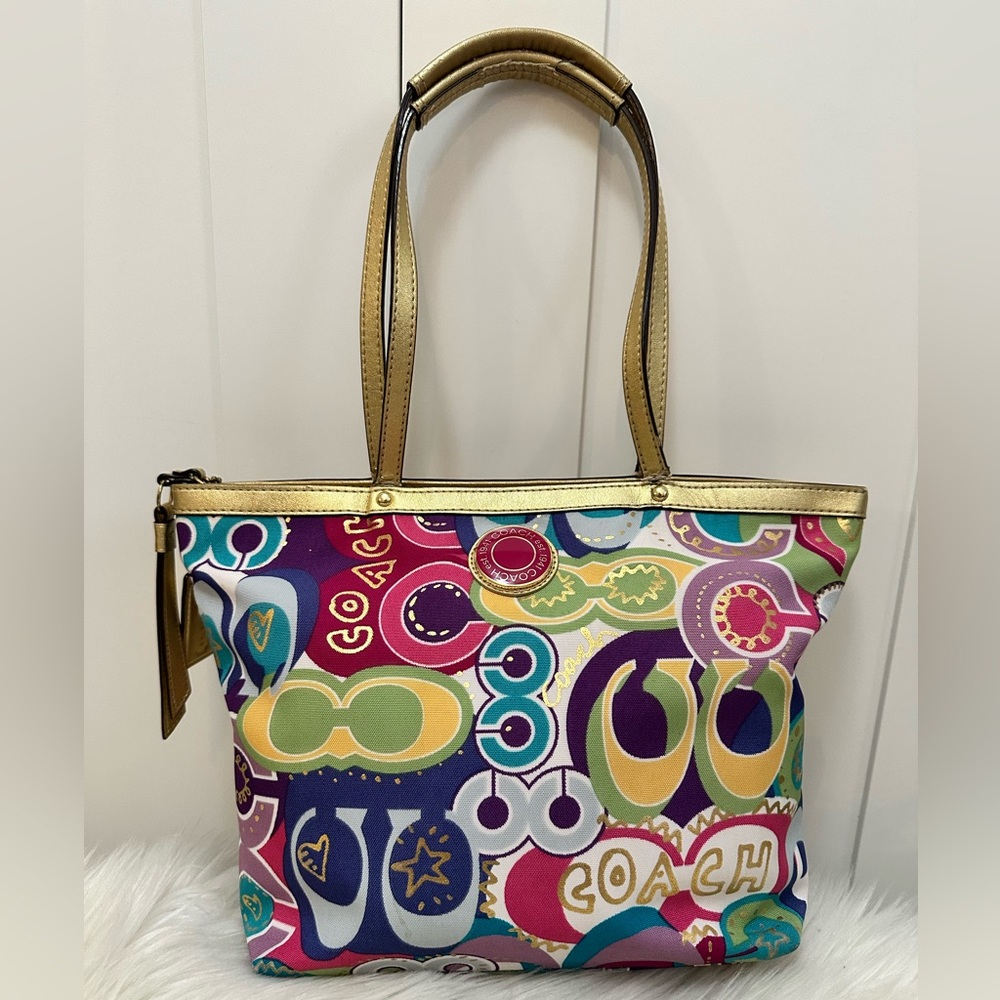 Coach Multicolor Graphic Tote Bag